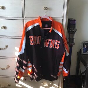 NFL Browns orange and brown Bomber Jacket